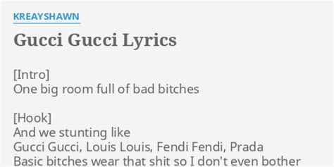 Lyrics for Gucci Gucci by Kreayshawn 